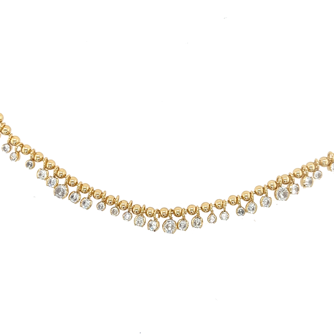 Alexa Leigh - Crystal Drop Necklace in Gold