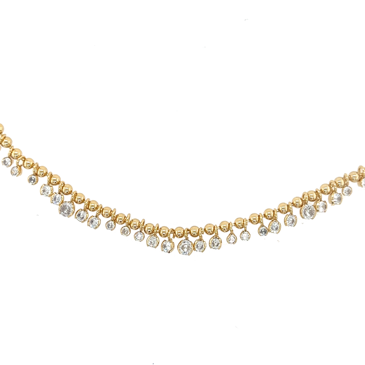 Alexa Leigh - Crystal Drop Necklace in Gold