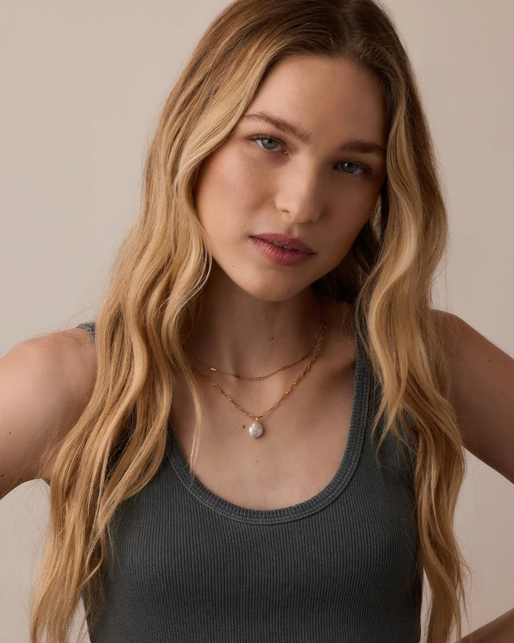 Gorjana - Reese Pearl Necklace in Gold