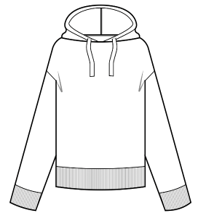 White + Warren - Cotton Slub Beachy Hoodie in Bright Kiwi