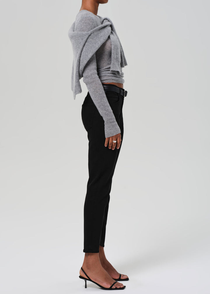 Citizens of Humanity - Isola Straight Crop Denim in Plush Black