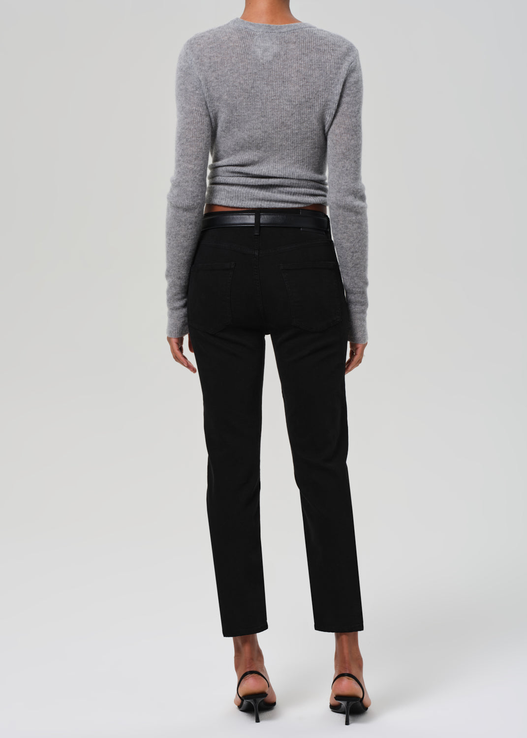 Citizens of Humanity - Isola Straight Crop Denim in Plush Black