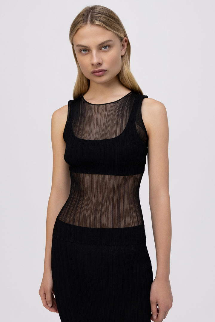 SIMKHAI - Oakley Tank w/ Bralette in Black
