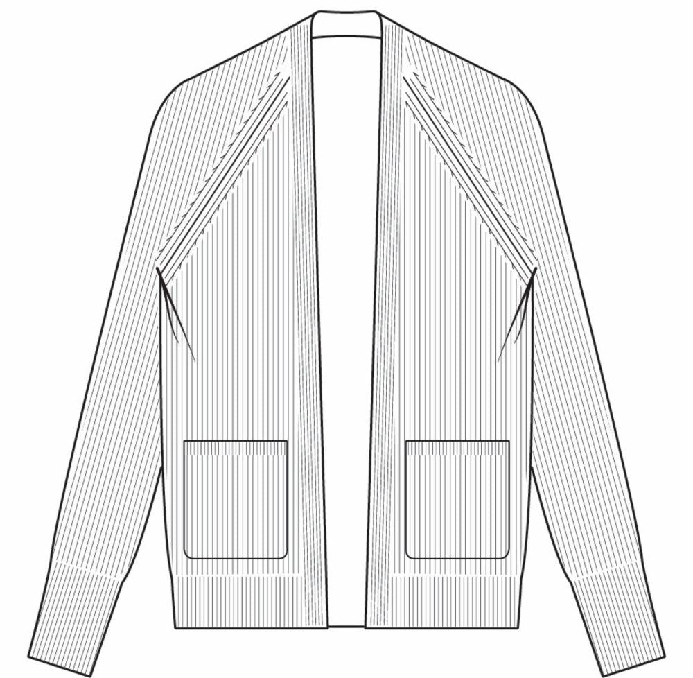 White + Warren - Cashmere Ribbed Open Cardigan in Saddle Brown