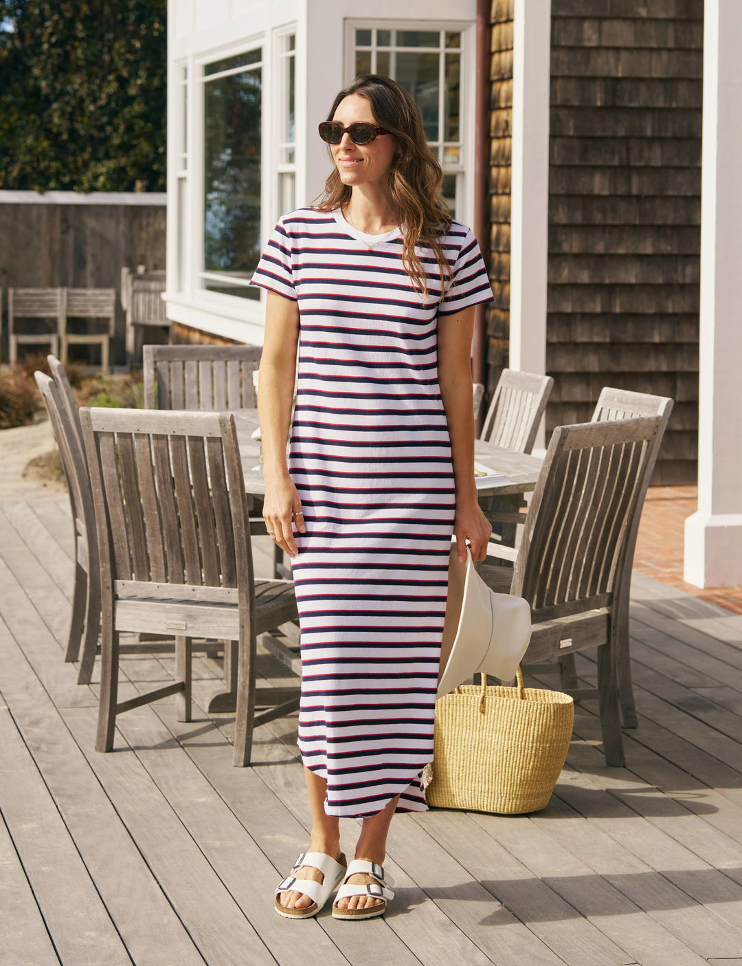 Frank & Eileen - Harper Perfect Tee Maxi Dress in French Stripes