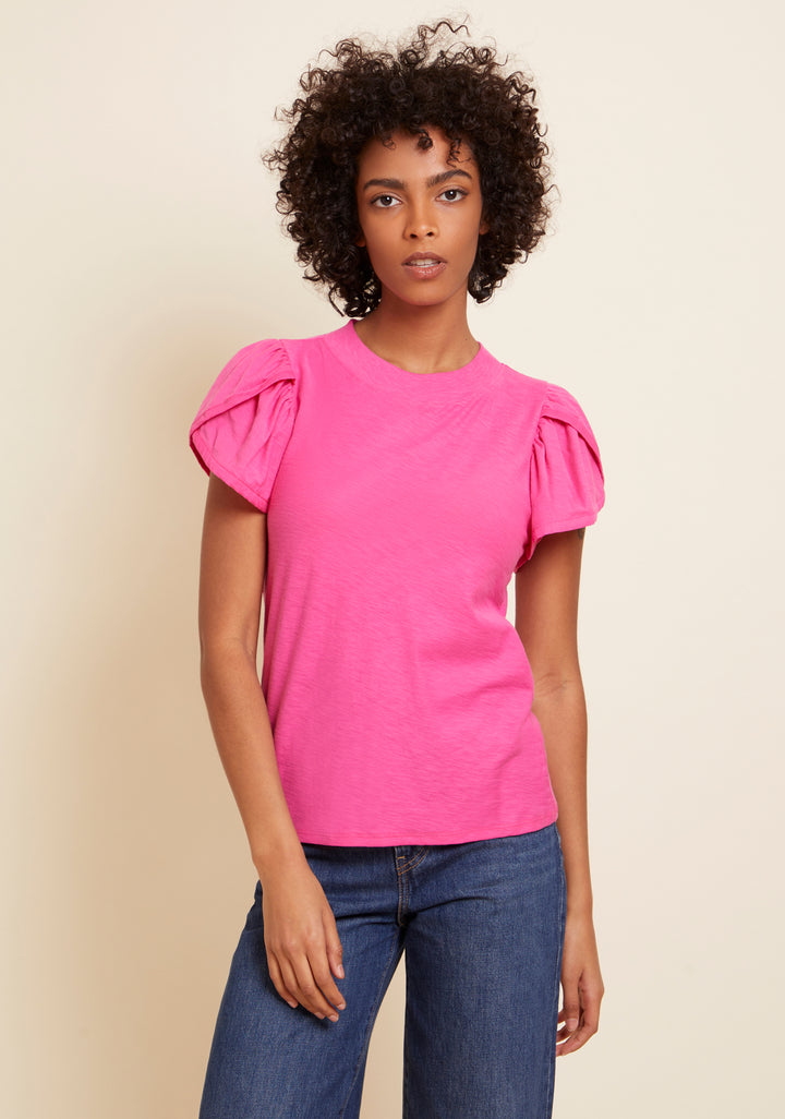Nation LTD - Kennedy Contrast Tulip Sleeve in Girl Crush