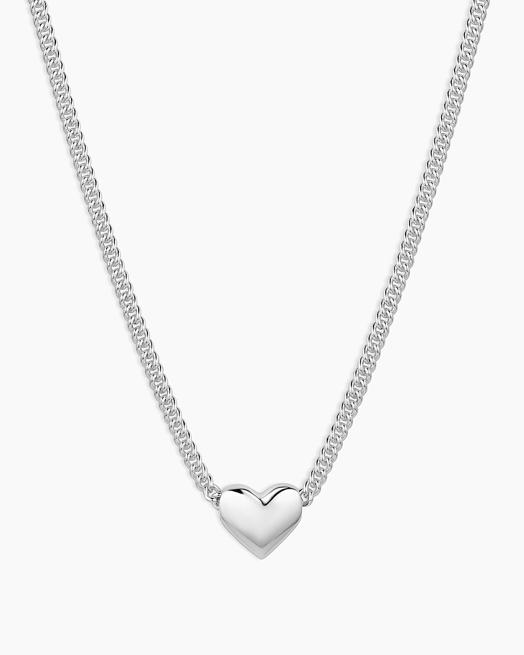 Gorjana - Lou Helium Heart Necklace in Silver