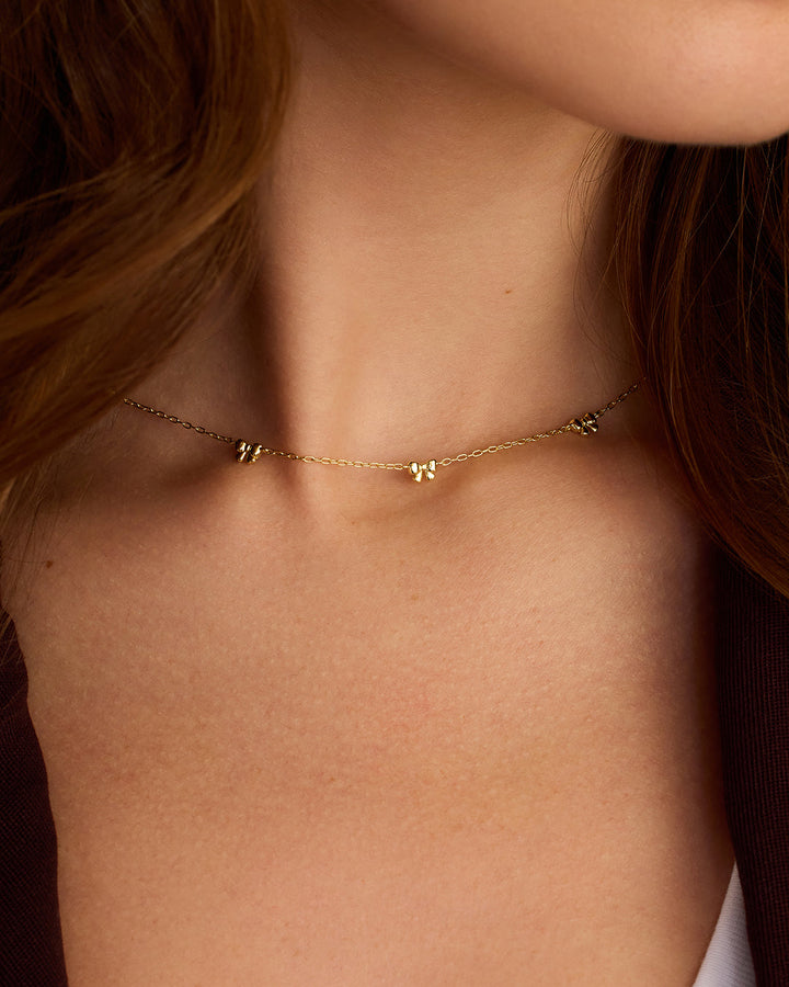Gorjana - Mini Bow Necklace in Gold