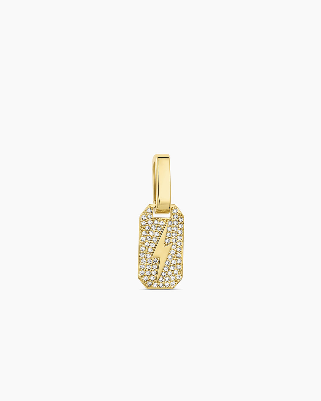 Gorjana - Shimmer Bolt Tag Charm in Gold