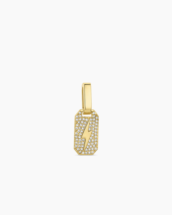 Gorjana - Shimmer Bolt Tag Charm in Gold