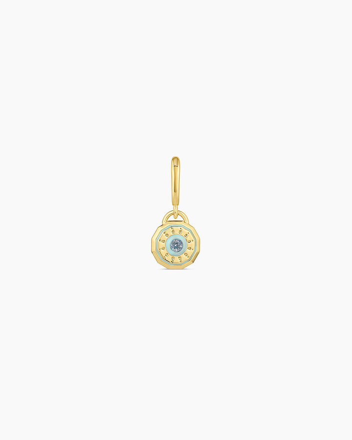 Gorjana - Birthstone Parker Charm in Aquamarine March