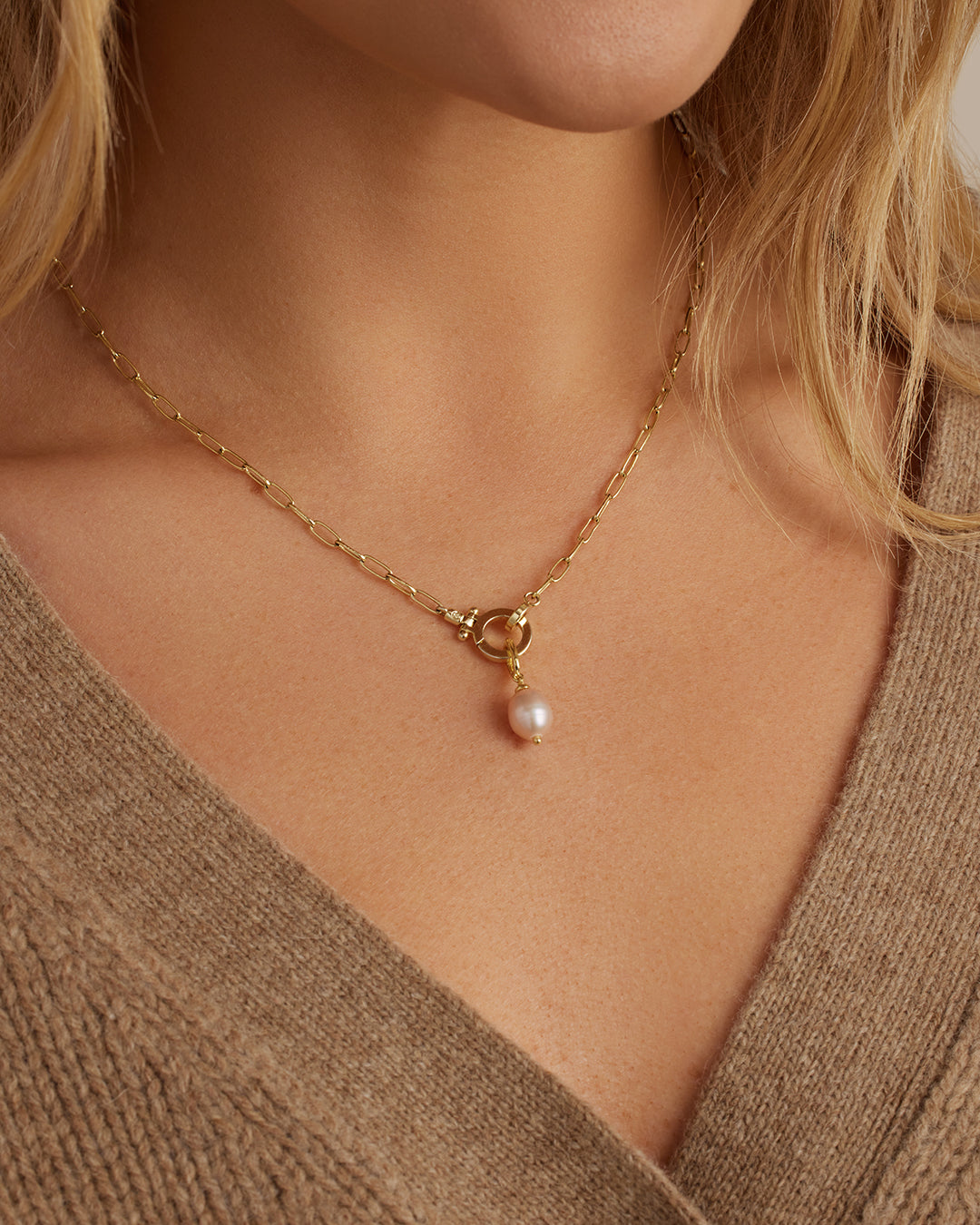 Gorjana - Pink Pearl Parker Charm in Gold