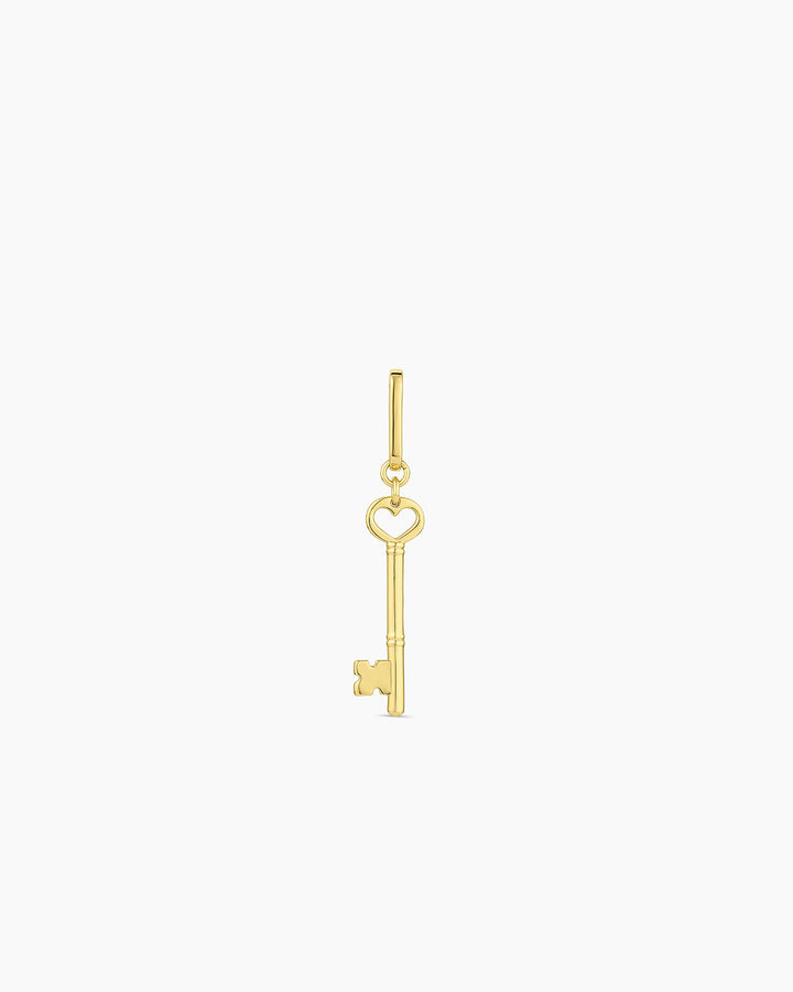 Gorjana - Heart Key Statement Charm in Gold