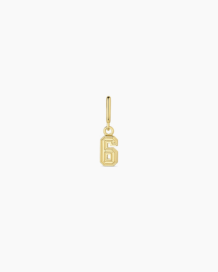 Gorjana - Varsity Numbers Parker Charm 6