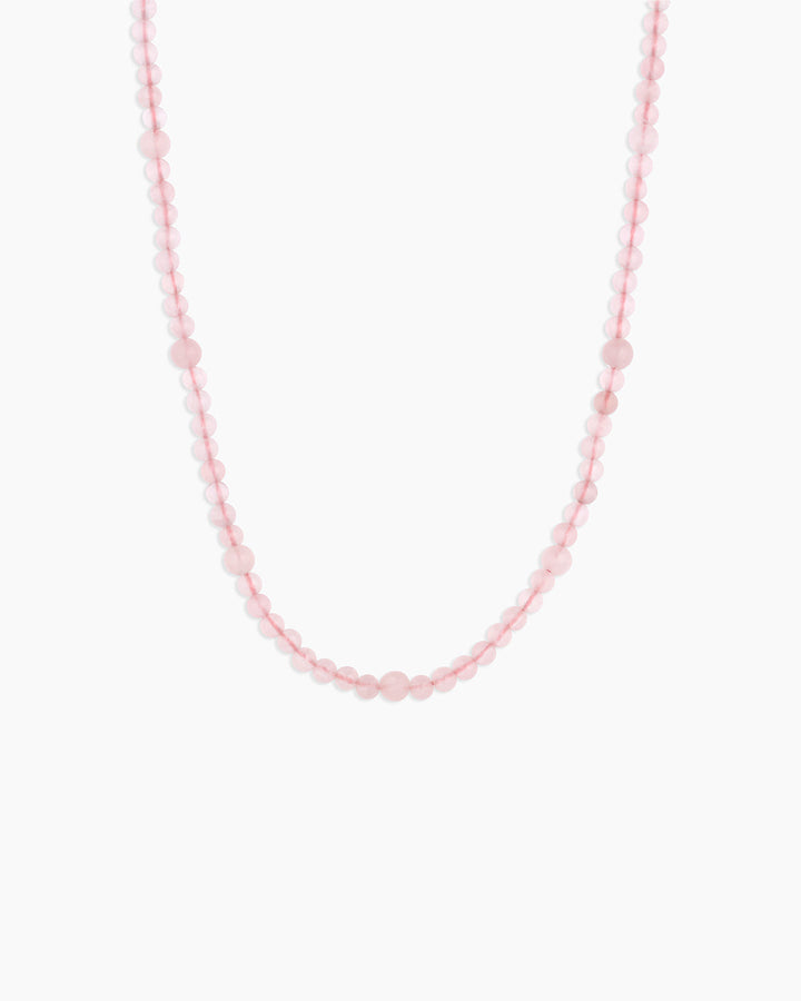 Gorjana - Power Gemstone Beaded Necklace in Rose Quartz - Love