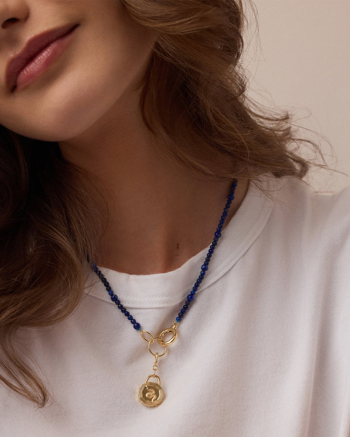 Gorjana - Power Gemstone Beaded Necklace in Lapis - Wisdom