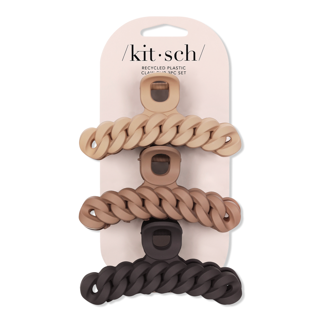 Kitsch - Recycled Plastic Chain Claw Clips in Neutral (3pc)