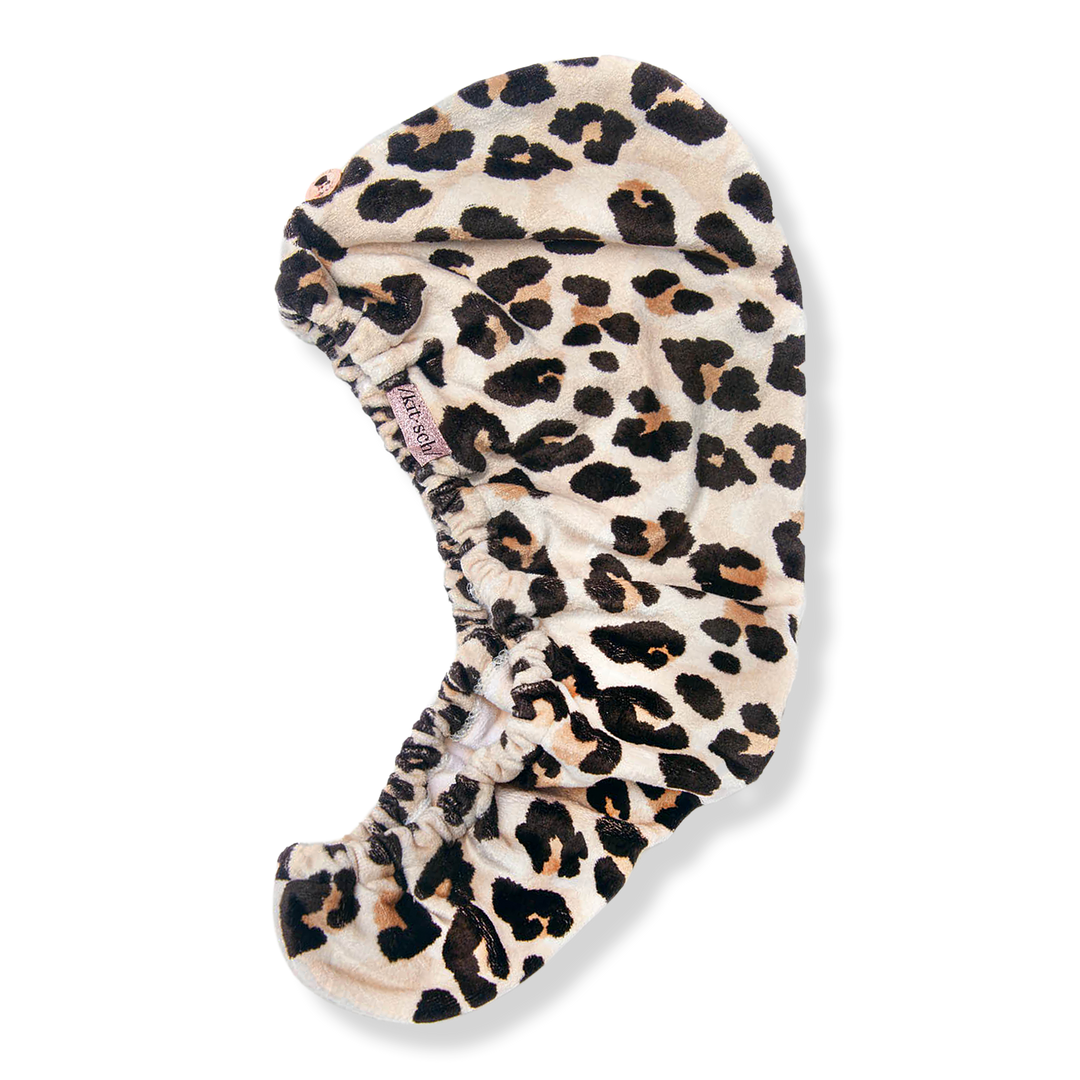 Kitsch - Quick Drying Hair Towel Turban in Leopard