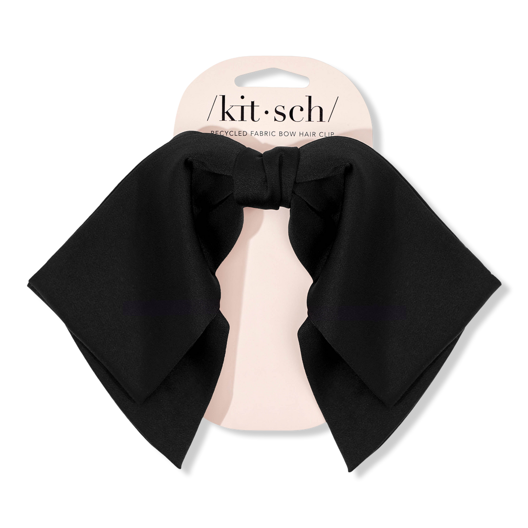 Kitsch - Recycled Fabric Bow Hair Clip in Black (1pc)