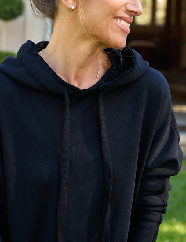 Frank & Eileen - James Hooded Maxi Dress in Black