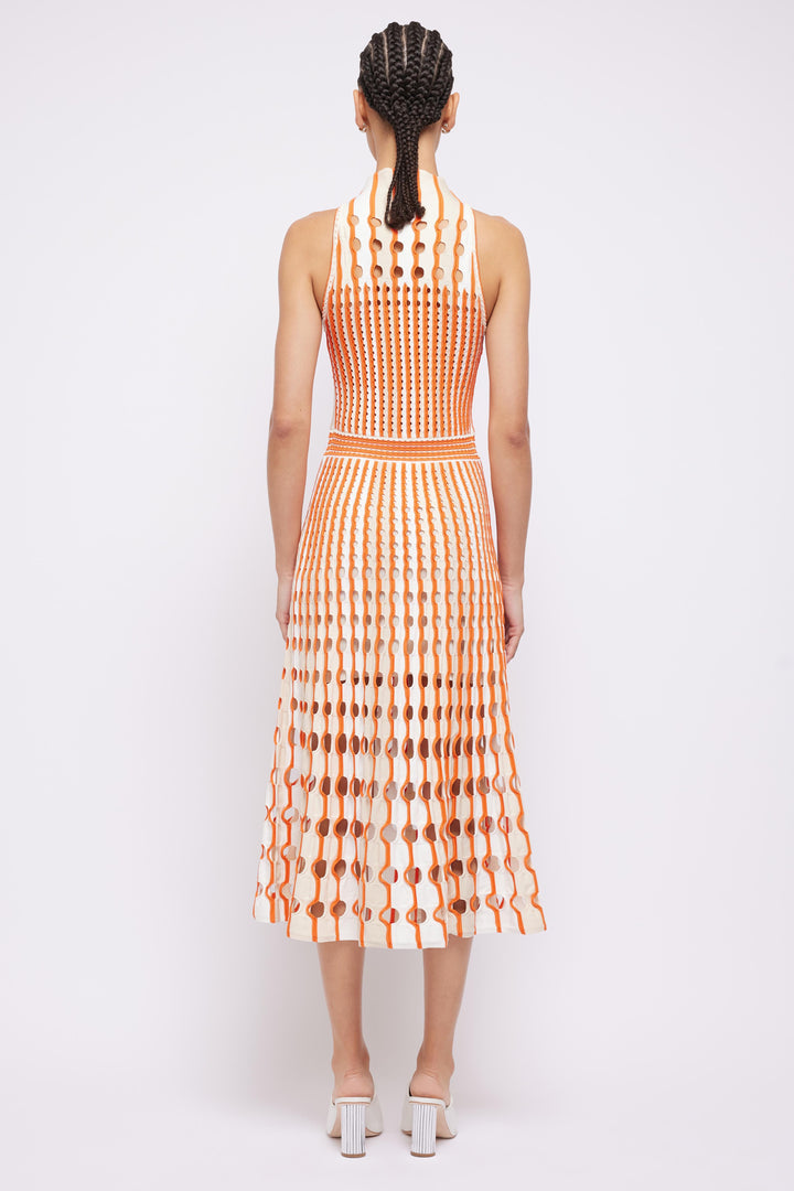 SIMKHAI - Nash Midi Dress in Flame Dresses