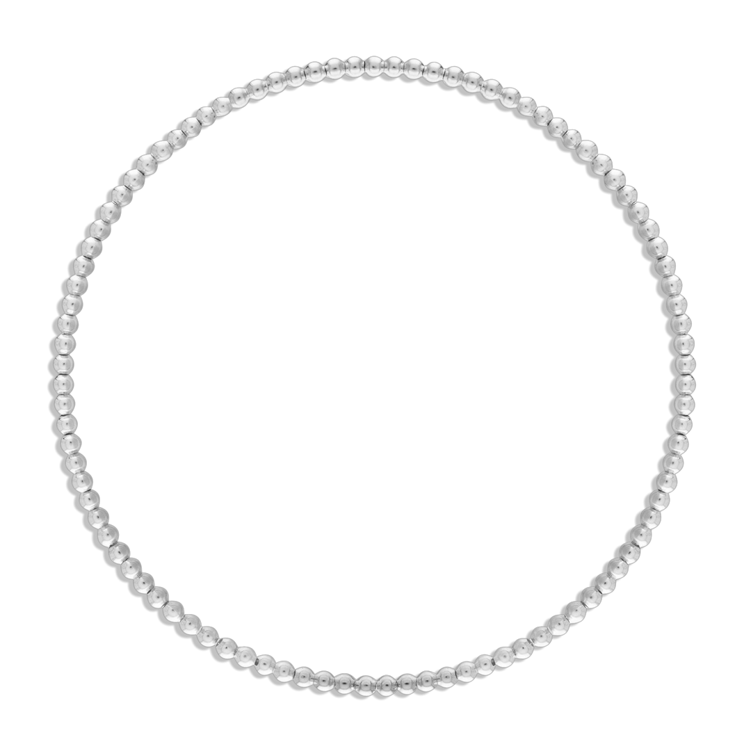 Alexa Leigh - 2mm Sterling Silver Ball Bracelet 6.5