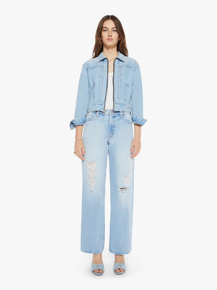 Mother Denim - The Duo Shorty Denim Jacket in Pedal Faster