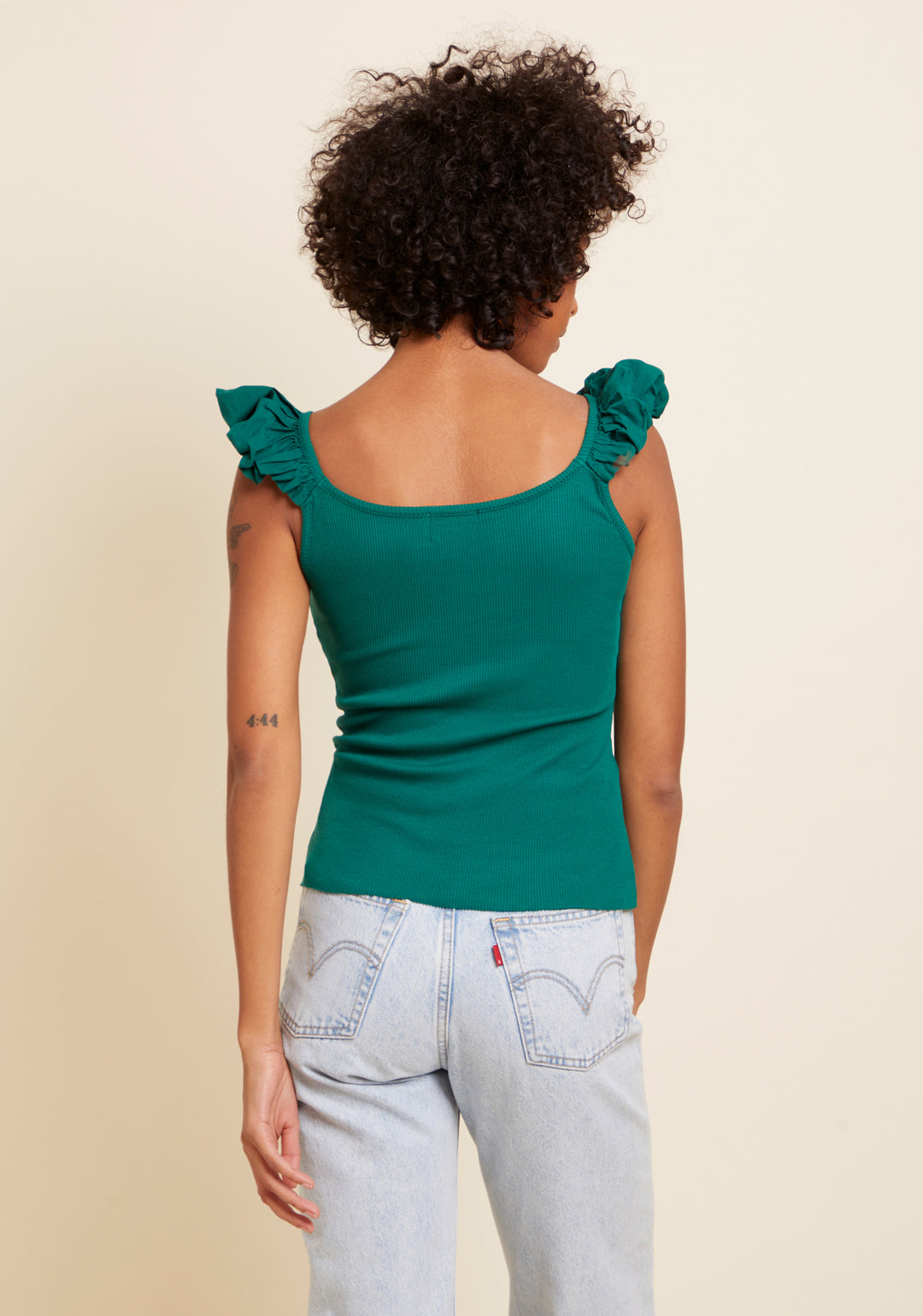 Nation LTD - Celeste Tank w/Bubble Straps in Emerald