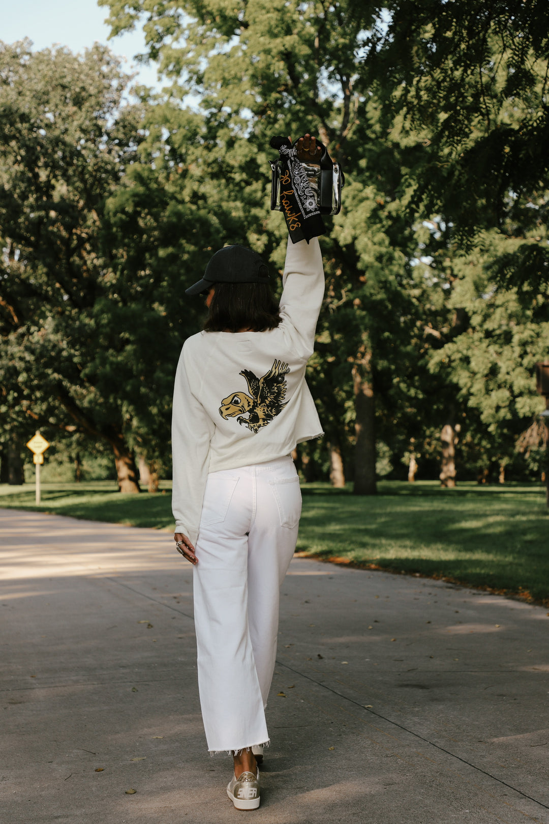 Iowa Cut-Hem Sweatshirt in Antique White (BL933-BLIWA1672A-AWH)