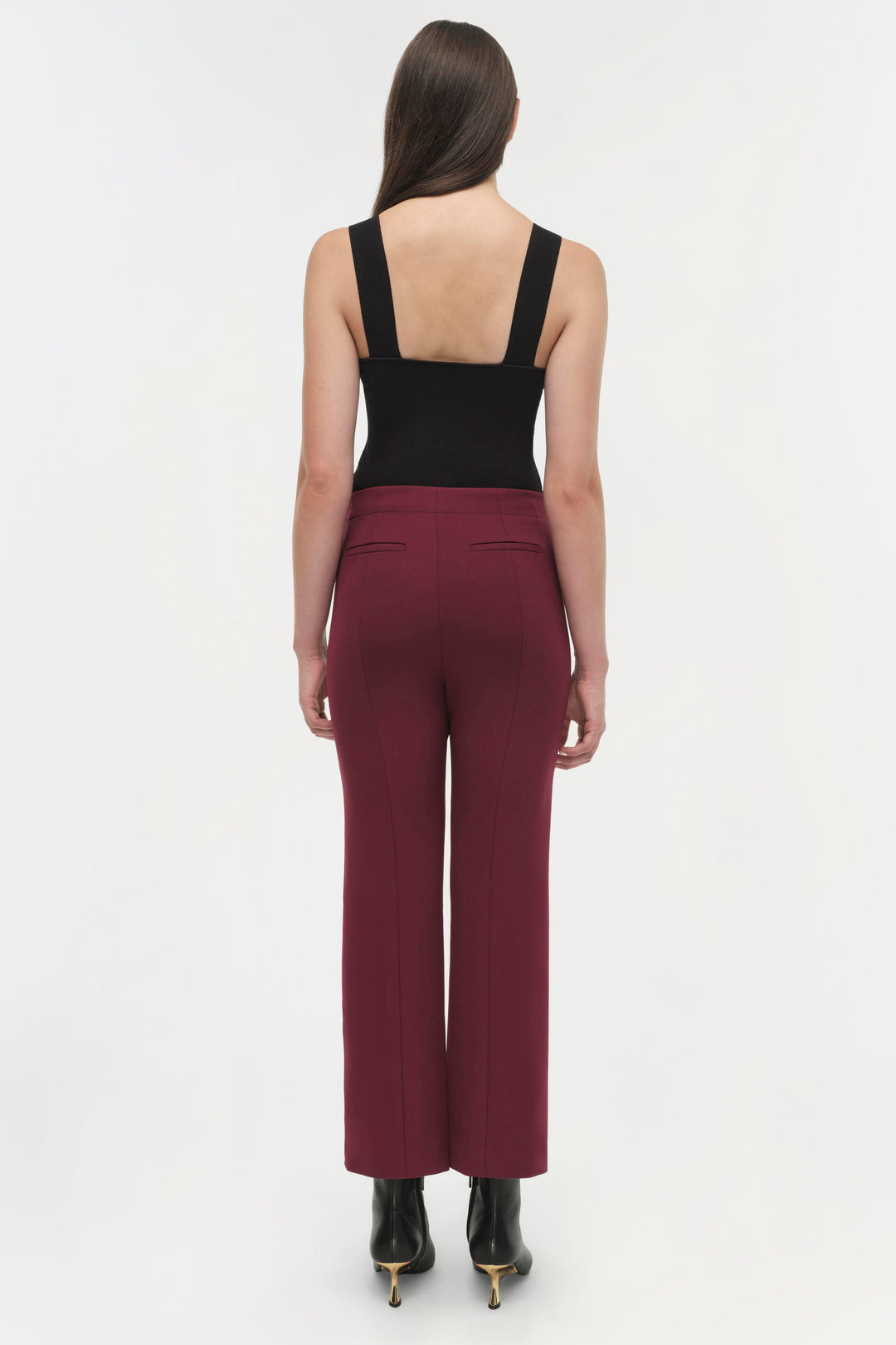 SIMKHAI - Mackenzie Straight Leg Pant in Oxblood