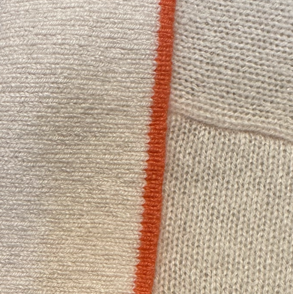 White + Warren - Cashmere Rib Trim Polo in Pink Sand/Rugby Red