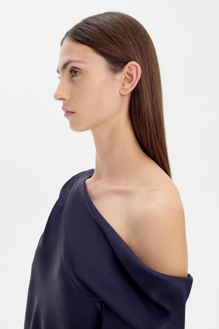SIMKHAI - Alice One Shoulder Top in Midnight