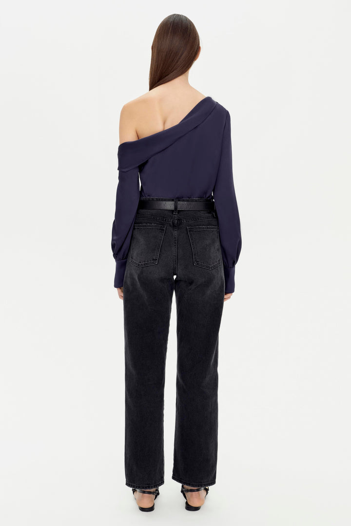 SIMKHAI - Alice One Shoulder Top in Midnight