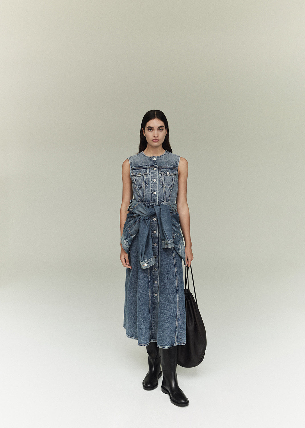 citizens of humanity denim dress Button Dress in Linen | Women's Dresses