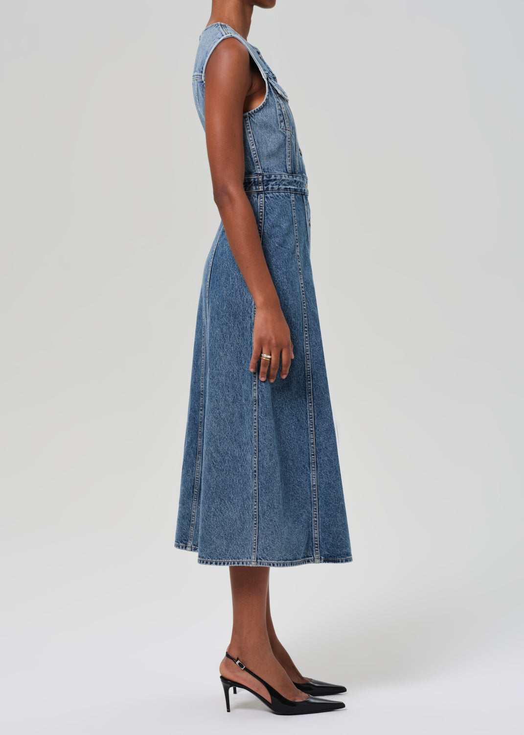 cotton citizen denim dress COTTON CITIZEN Caballo Dress in Croft
