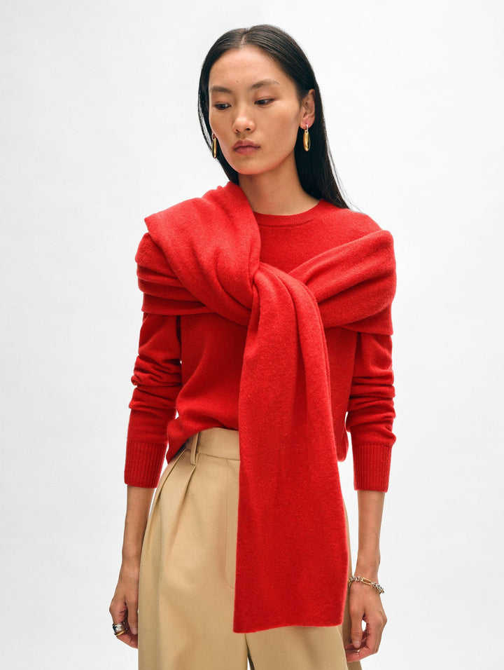 White + Warren - Cashmere Travel Wrap in Carmine Red