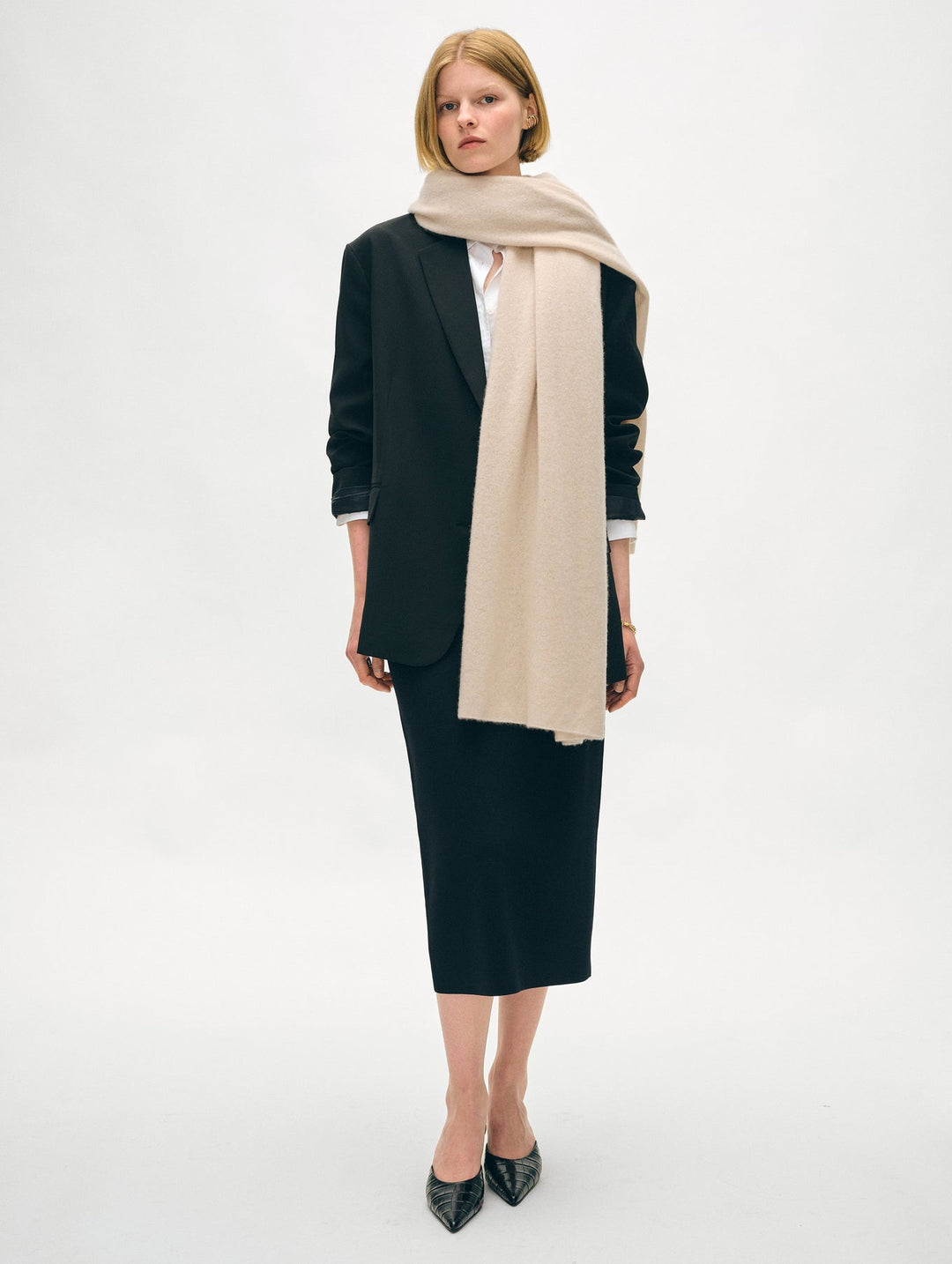 White + Warren - Cashmere Travel Wrap in Natural Heather