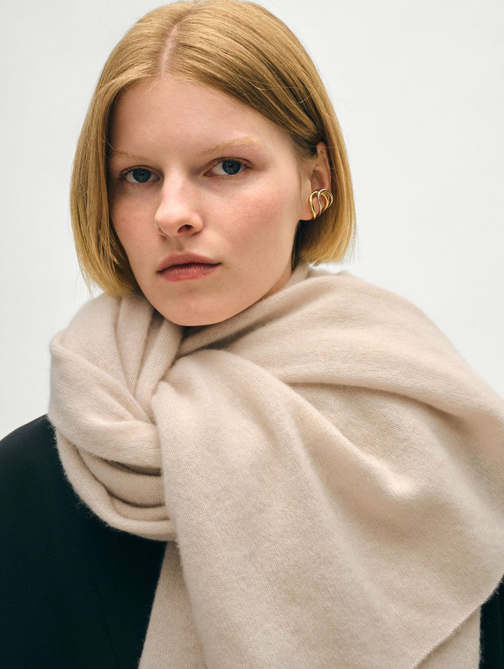 White + Warren - Cashmere Travel Wrap in Natural Heather