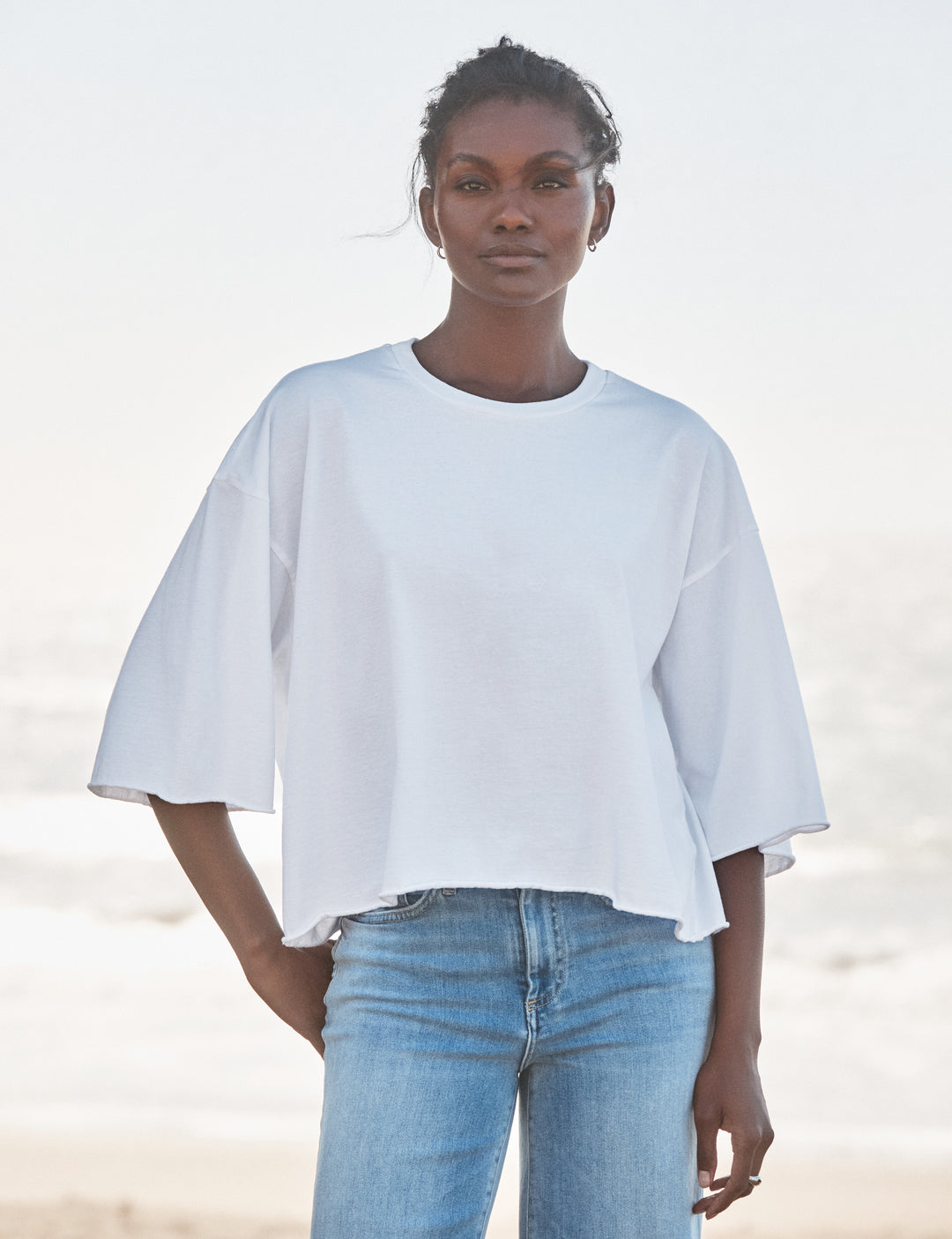 Frank & Eileen - Presley Oversized Tee in White Top