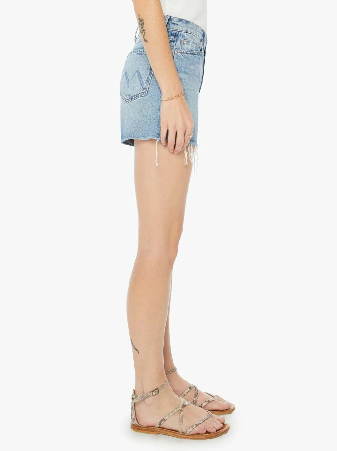 Mother Denim - Skipper Short Long Fray in Leap at the Chance