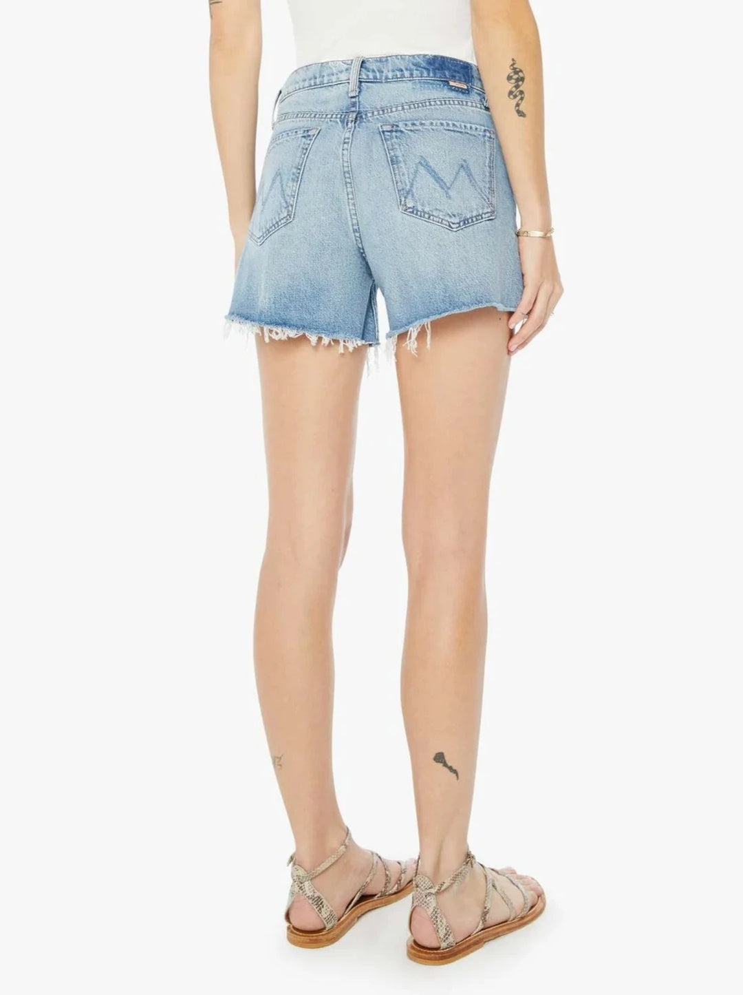 Mother Denim - Skipper Short Long Fray in Leap at the Chance