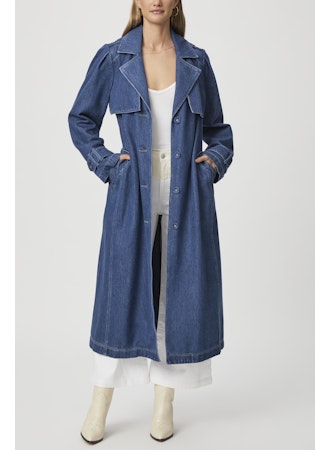 Paige - Raina Denim Trench in Rylie