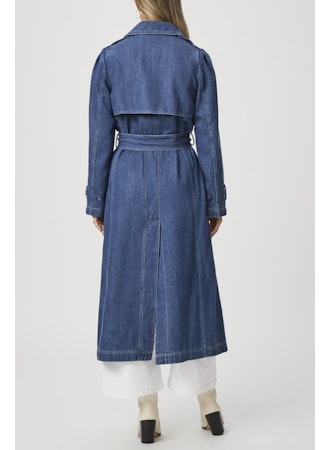 Paige - Raina Denim Trench in Rylie