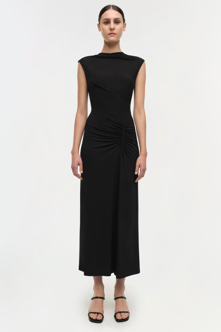 SIMKHAI - Acacia Midi Dress in Black
