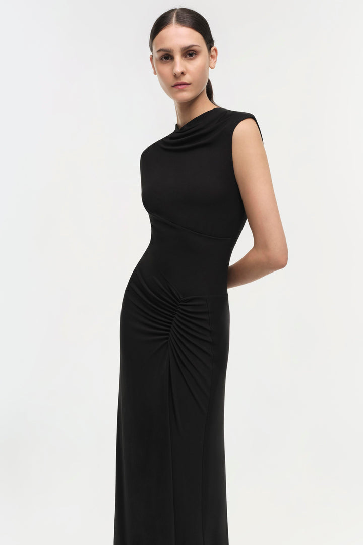 SIMKHAI - Acacia Midi Dress in Black