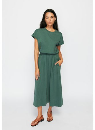 Nation LTD - Garcelle Seamed T-shirt Dress in Jade Stone