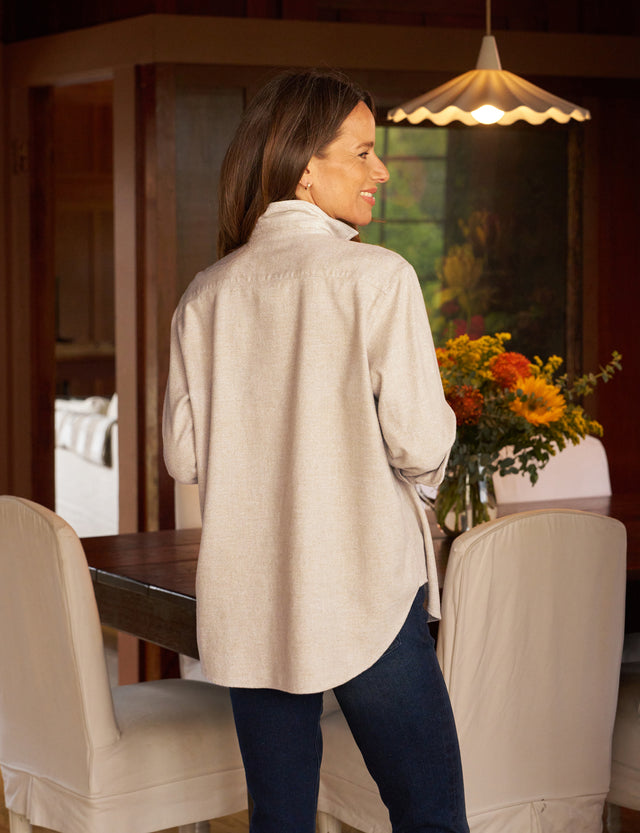 Frank & Eileen - Eileen Relaxed Button-Up Shirt in Heather Camel