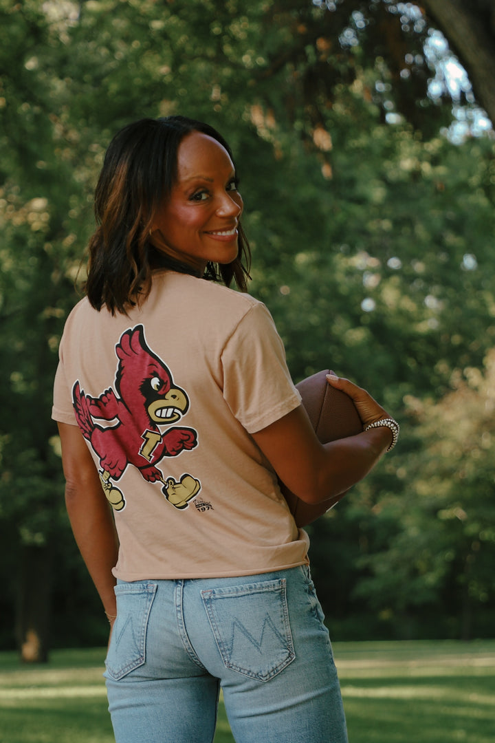 Iowa State Washed Cut-Hem Tee in Vintage Camel (BL903-BLISU1612A-VC)