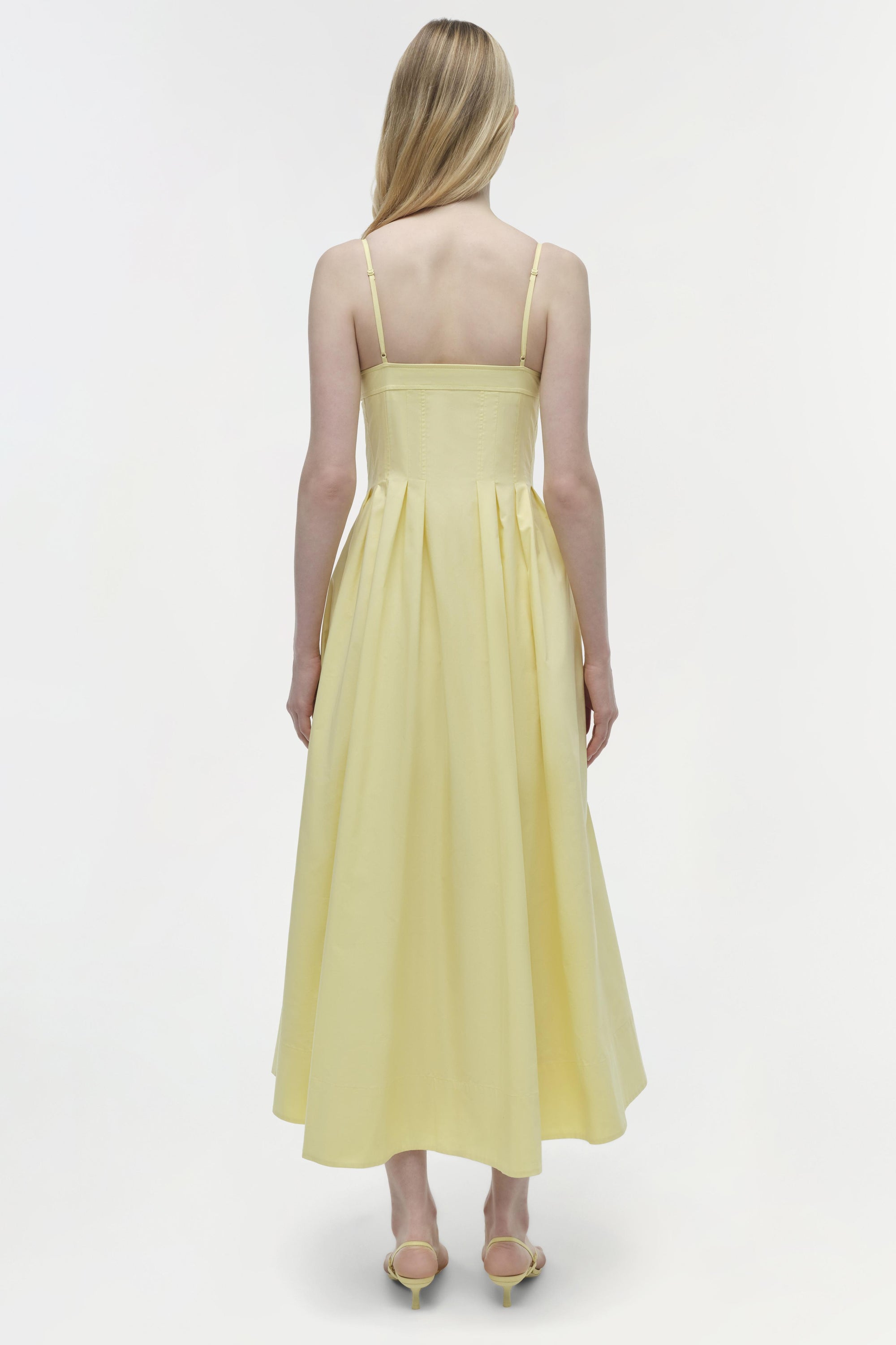 SIMKHAI - Kittiya Cotton Midi Dress in Buttercream – Blond
