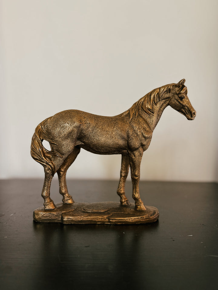 Standing Horse Statue in Copper